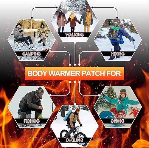 Miniatura 10 de KONGDY 20 parches de terapia de calor, parches de calefacción para alivio del dolor de cuello, rodilla y espalda, parches de calor para aliviar el