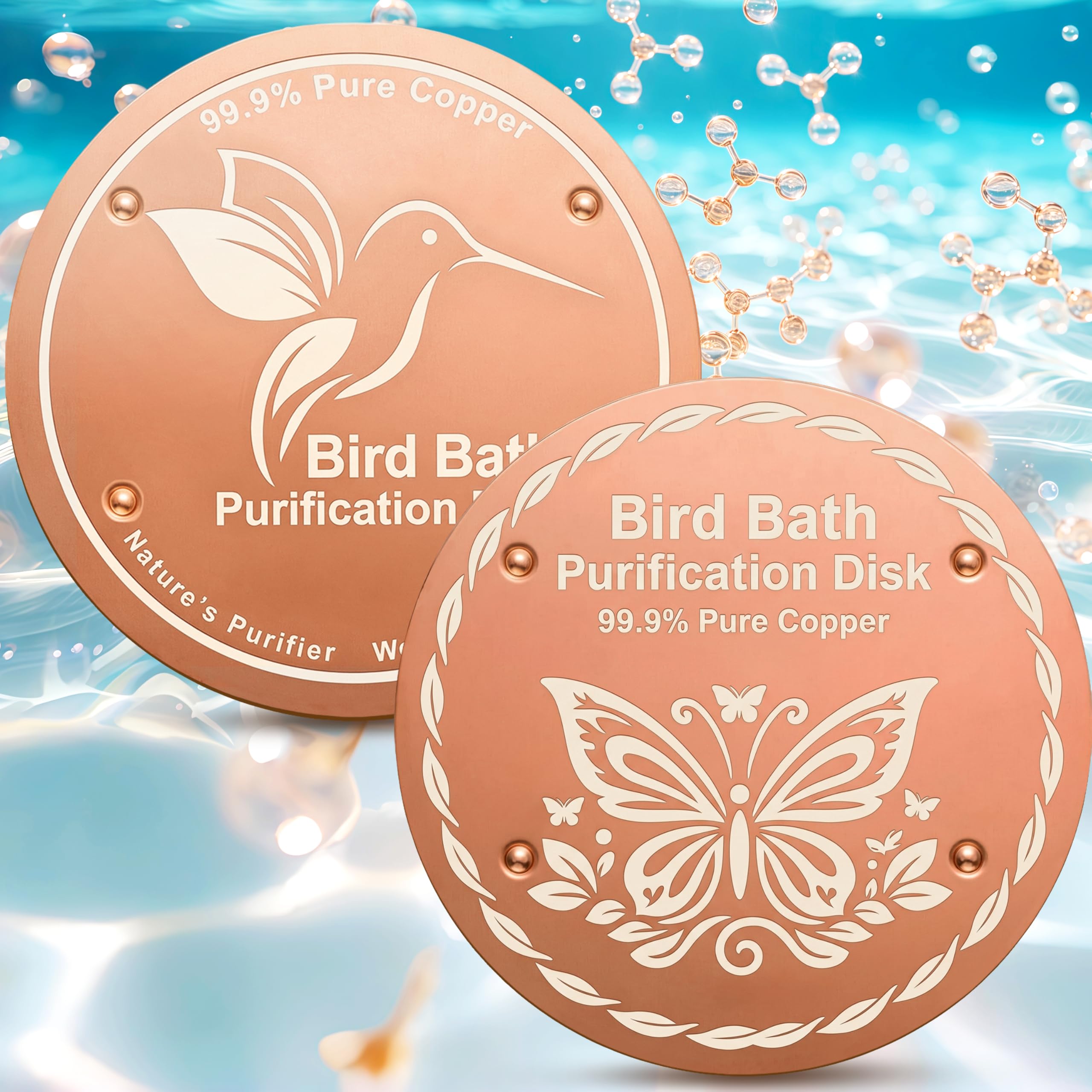 Limpiador de colibríes de cobre para fuentes exteriores OICEME