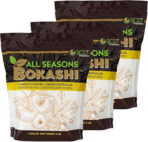 Vista 7 de Iniciador de compost Bokashi para todas las estaciones de 5.5 lb - Salvado Bokashi seco para contenedor de compost de cocina, composta alimentos