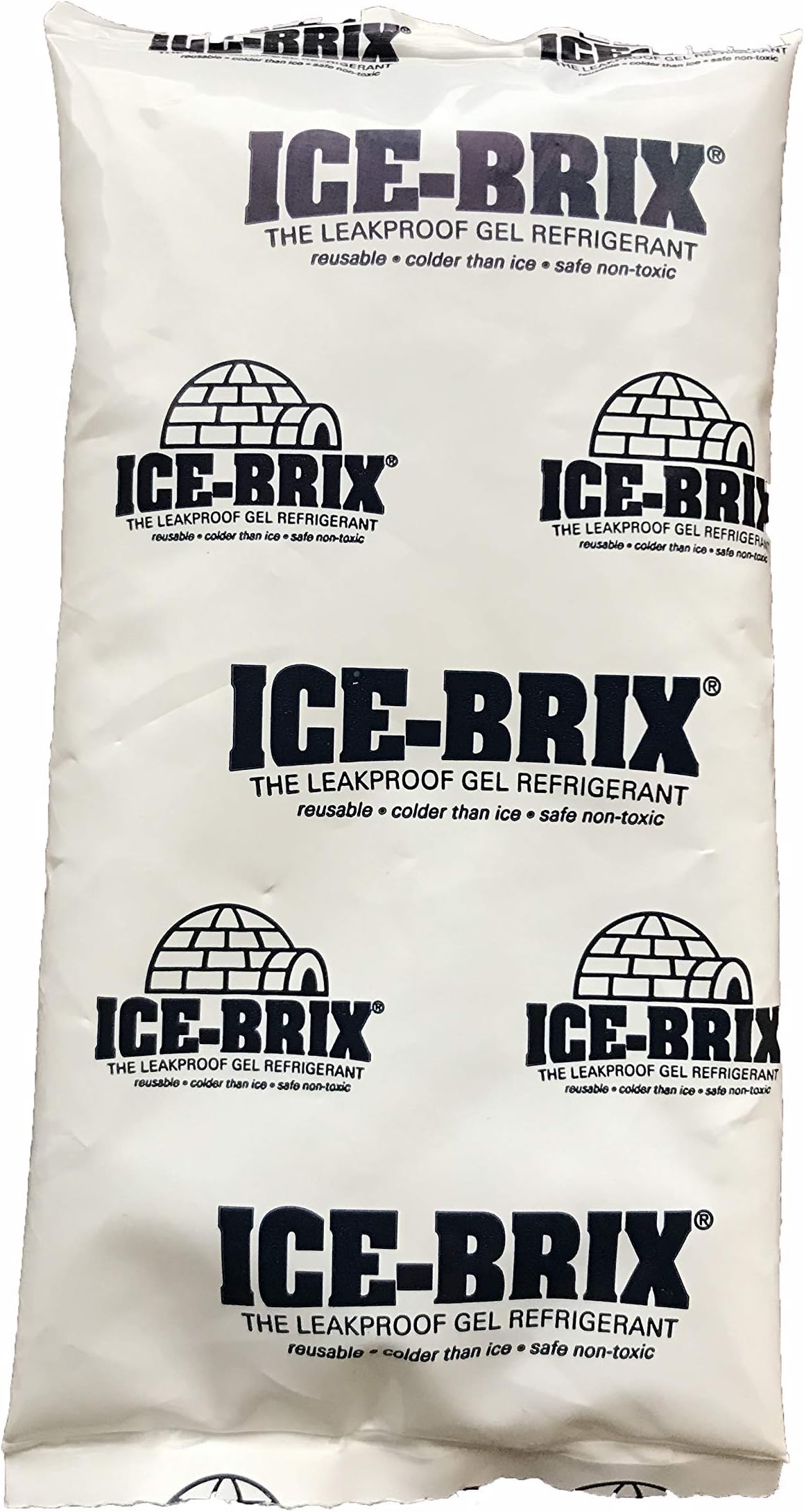 Polar TechIce-Brix Reusable Leakproof NonToxic Ice Pack 3oz Gel 5" x 2 3/4" x 3/4" (Qty6)