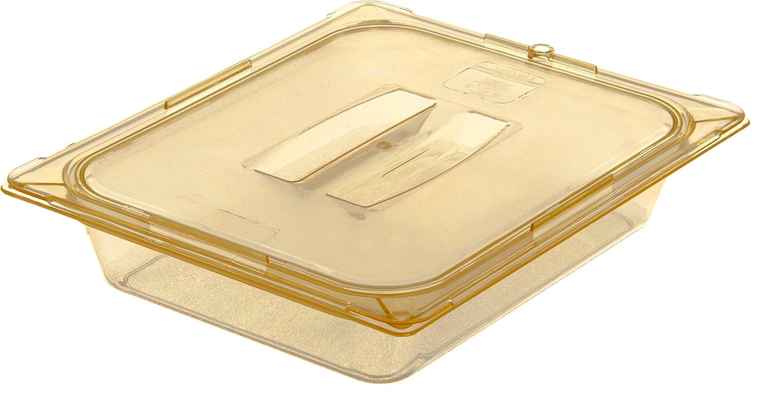 Carlisle FoodService Products High Heat Food Pan, Half Size Food Storage Container for Serving Hot or Cold Food, 3.6 Qt, 1 Count, Amber
