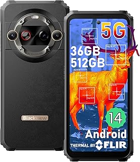 Blackview BL9000 Pro 5G Rugged Smartphone Unlocked Canada with FLIR Thermal Imaging Camera, 36GB +512GB, Android 14 5G Dua...