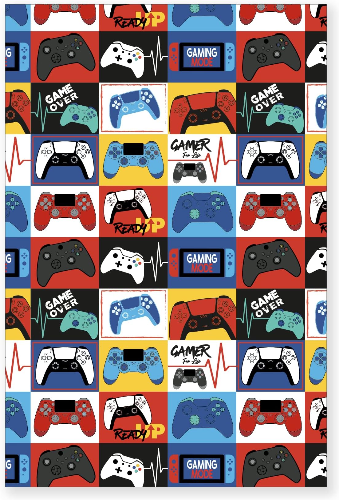 Gamer For Life Fleece Blanket - Gaming Controller Levels Design - Bed Throw Super Soft Blanket - 100% Polyester - 100 x 150cm
