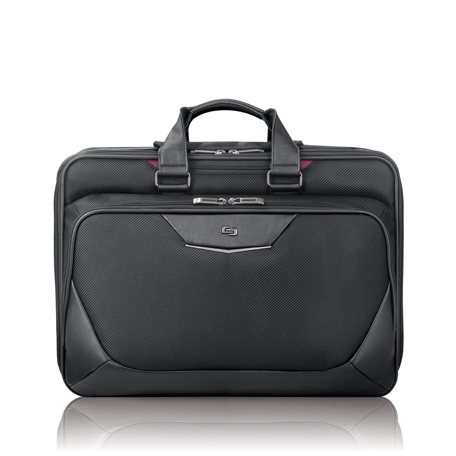 Solo New York 17.3-Inch Laptop Smart Strap Briefcase, Black, EXE300-4
