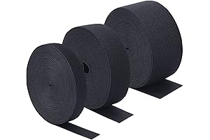 Sunmns 3 Rolls 3/5, 1, 1-1/2 Inch Sewing Stretch Elastic Band Spool