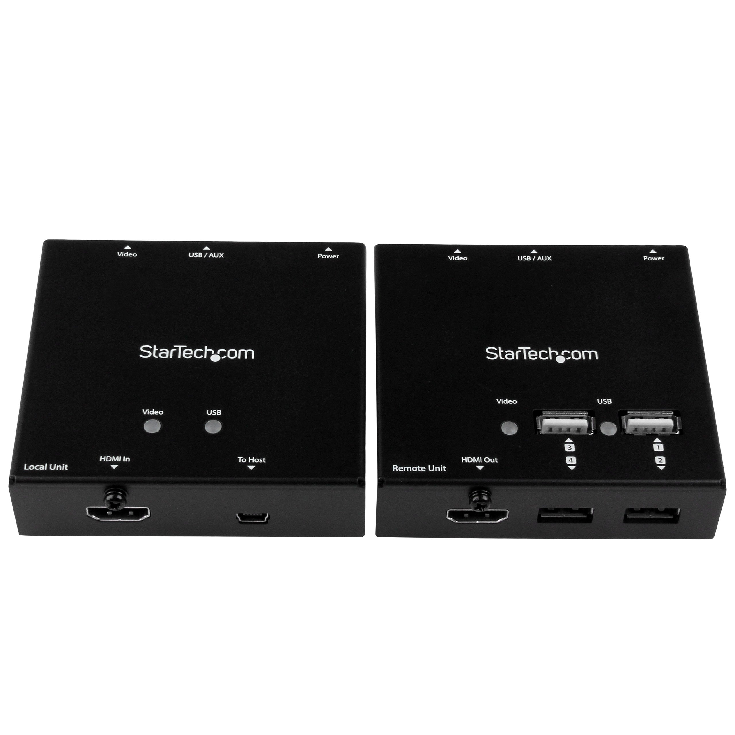 StarTech Extender HDMI Via CAT5/CAT6, Hub USB a 4 Porte, 50m, 1080p | Compatibile con Tastiera e Mouse, Segnale Audio e Video, Punto-Punto