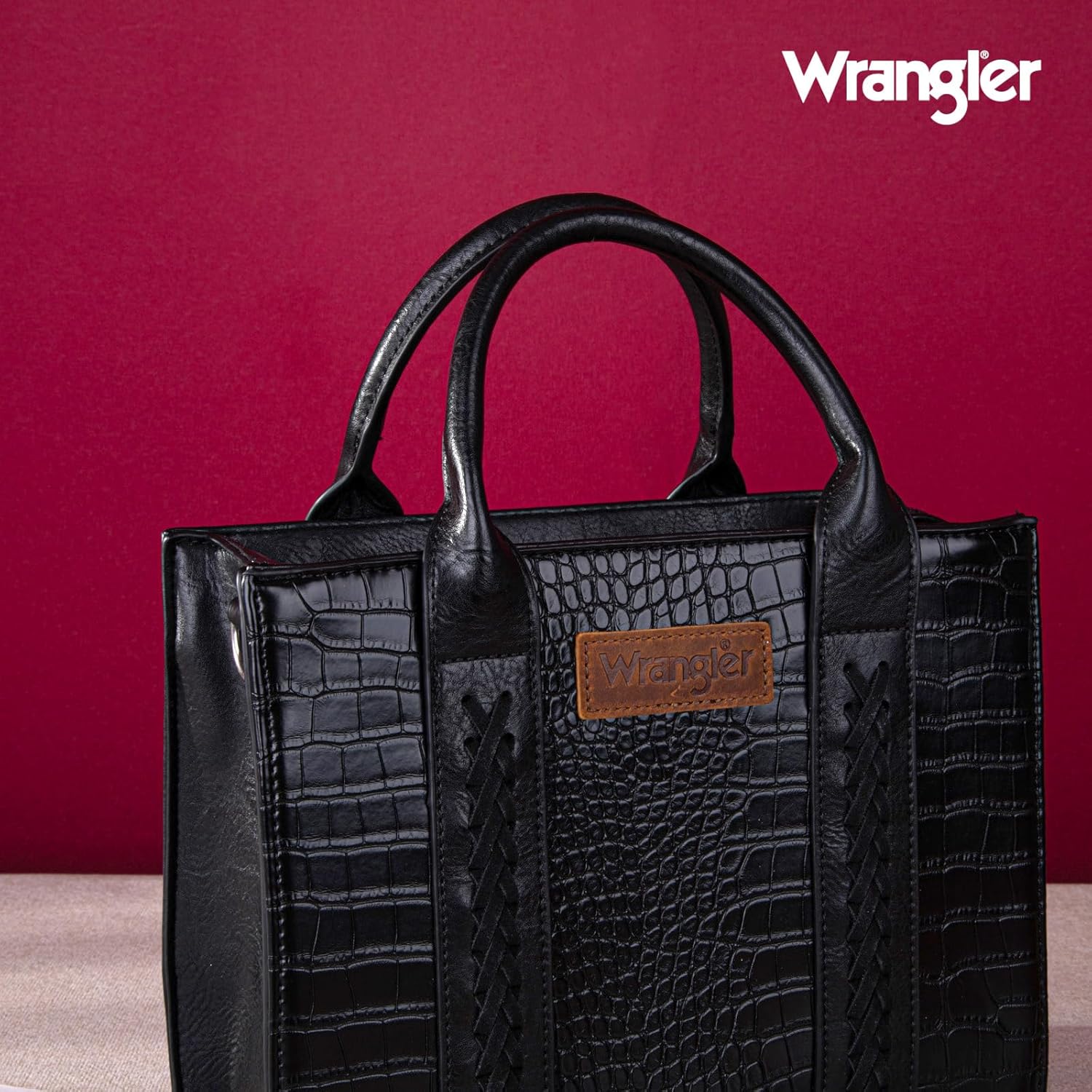 Wrangler Medium Tote Bag for Women Designer Satchel Handbags Top-handle Purses with Strap - Image 4