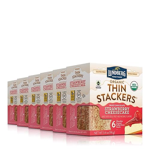 Miniatura 7 de Lundberg Organic Chocolate Thin Stackers Decadent Chocolate oscuro 33oz sin gluten Kosher certificado por USDA certificado orgánico no verificado