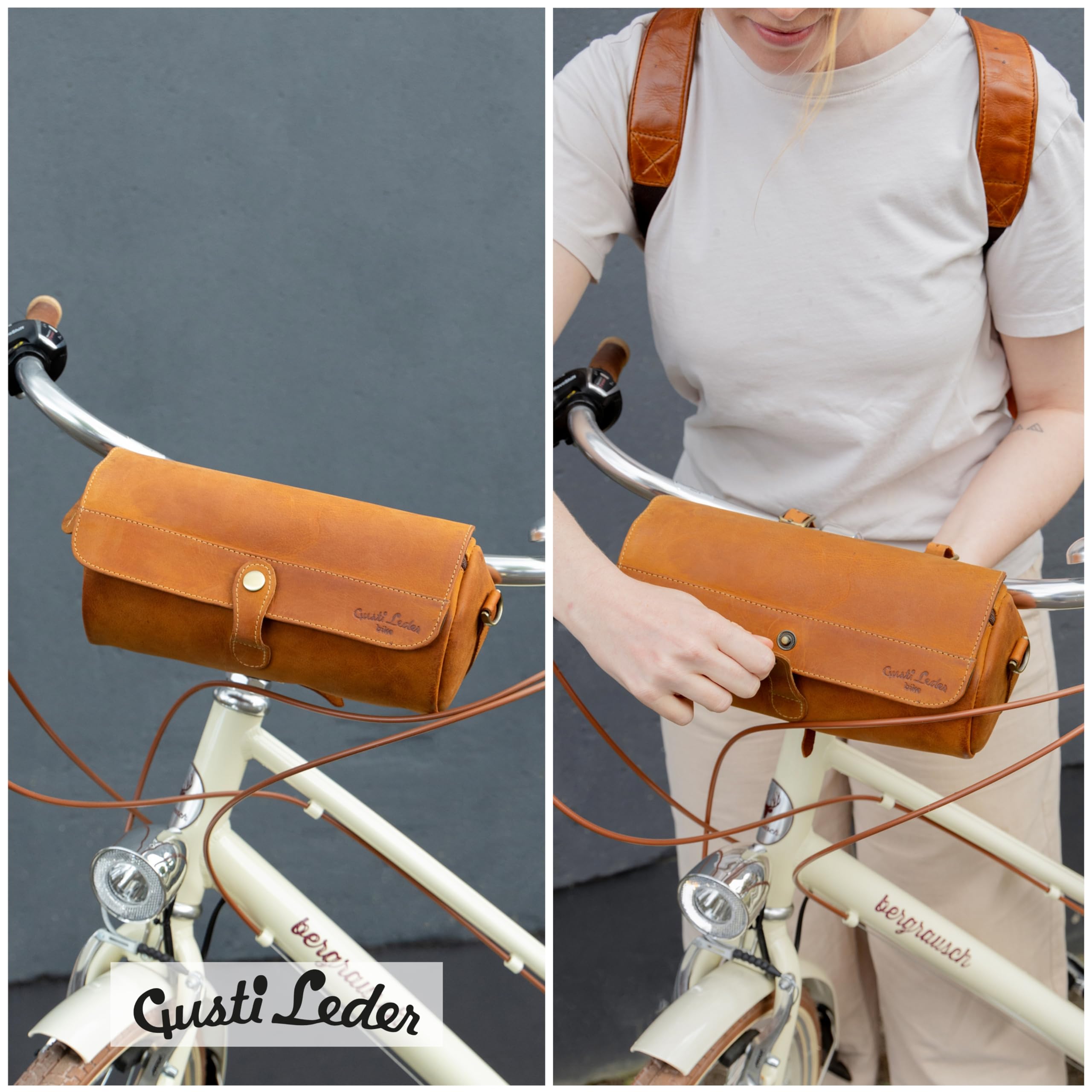 Gusti Borsa a tracolla in pelle - Gabriella Borsa a tracolla piccola borsa in pelle vintage, Marrone 1