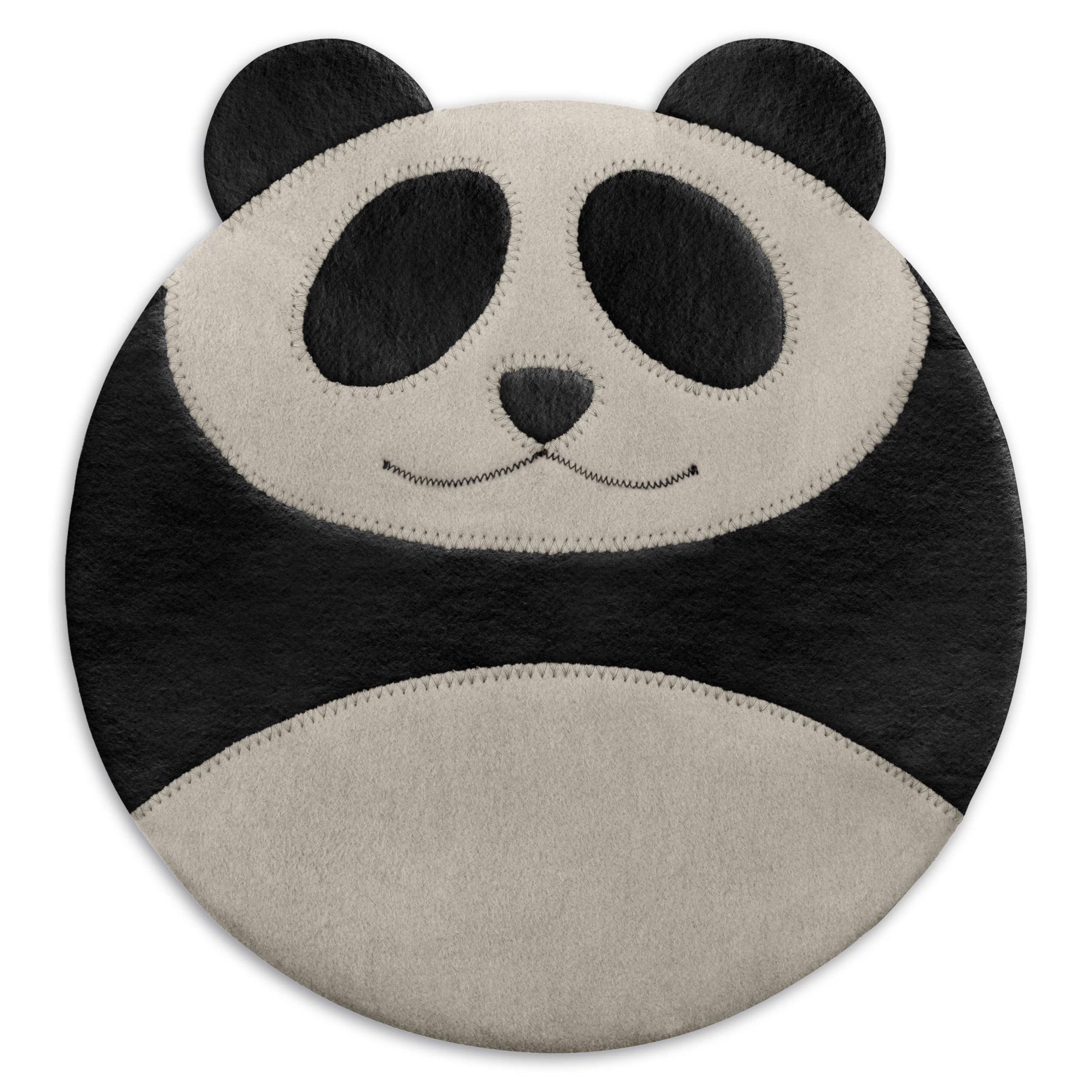 LESCHI Cuscino termico per microonde - In cotone bio con grano biologico - Cuscino riscaldante per dolori mestruali, alla pancia, schiena e zona lombare - Naturale, riutilizzabile - Panda, nero