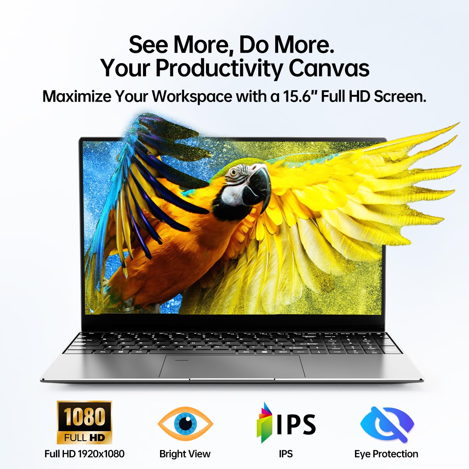 Amazon.co.jp: 2026 15.6インチ IPS FHDノートパソコン、4GB RAM 128GB
