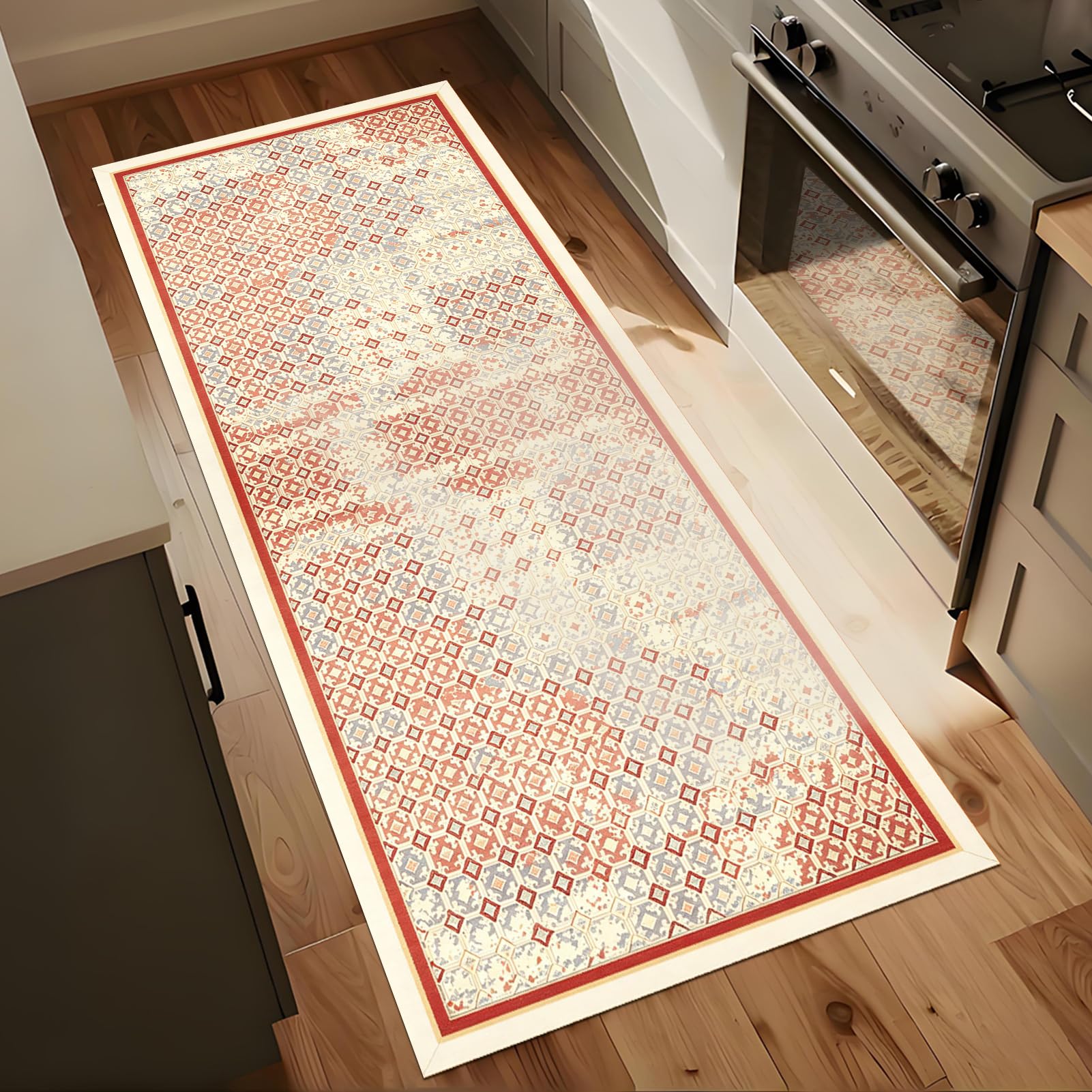 60 x 180 cm Alfombra Cocina Lavable Alfombra de Pasillo para Dormitorio Entrada