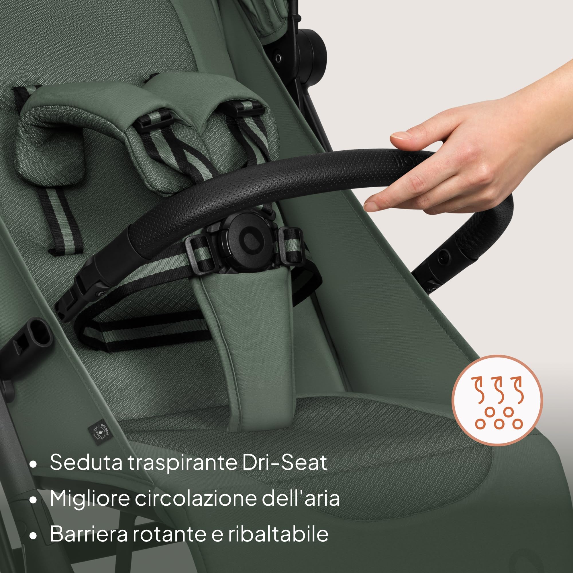 Lionelo Sia Flex Passeggino 2 in 1 (0-4 anni, 0-22 kg) Navicella Pieghevole | Ultraleggero, Compatto da Città, Chiusura con una Mano, UPF50+, Ventilazione 3D, Fibbia Magnetica, Posizione Sdraiata