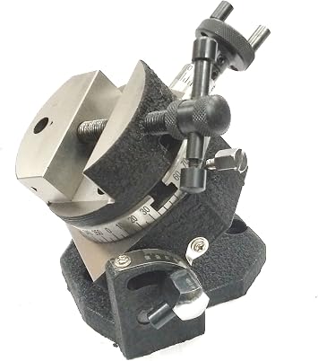 3 Inches/ 80 MM Tilting Rotary Table With Round Vice, Suitable M6 Clamp Kit & Tailstock- Milling Engineering Tools