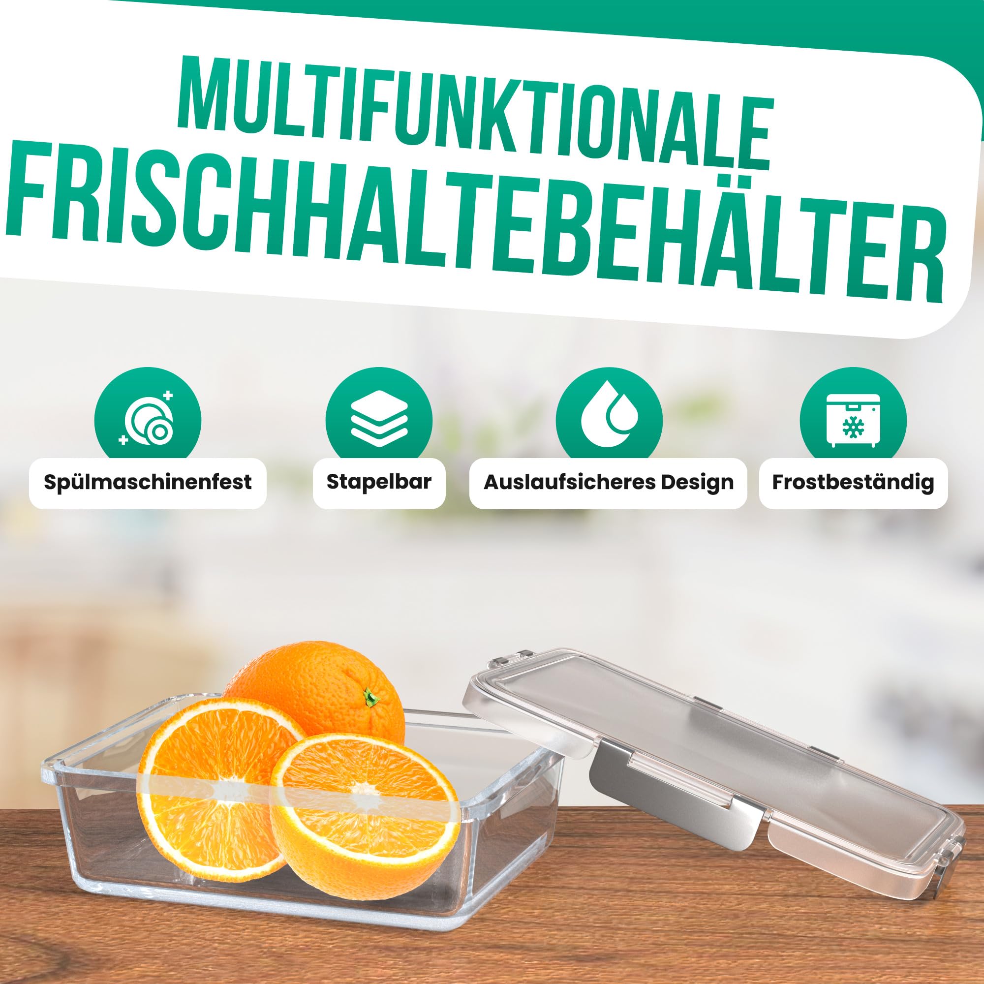 Avalo Glas Frischhaltedosen met Deckel - Meal Prep Trays - Glasbehälter mit Deckel Glas - Vorratsdosen Set - 10 Stück 1060ml / 370ml