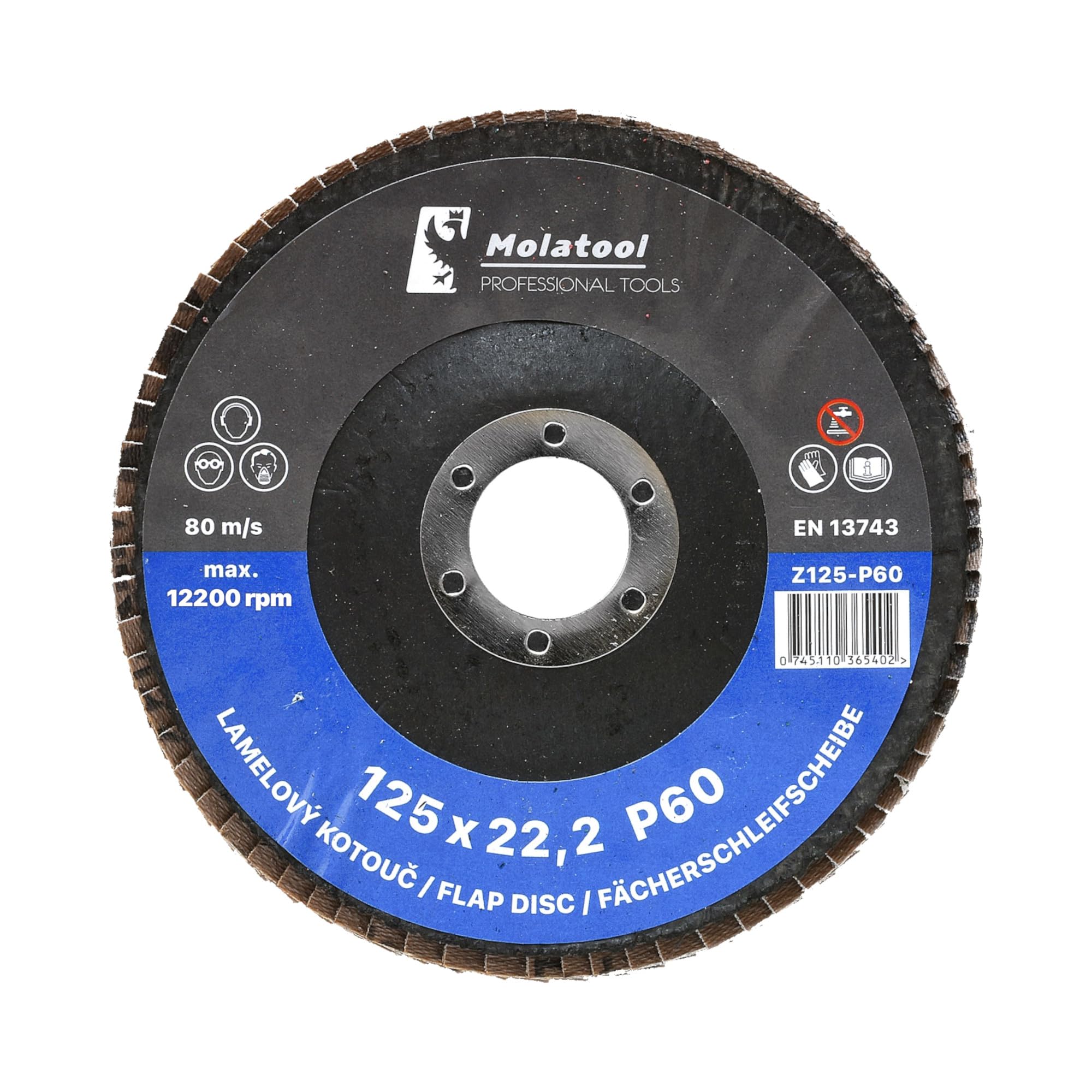 Lot De 5 Disques à Lamelles 150mm Grain 120 Molatool - Professionnels Pour Métal, Bois, Acier Inoxydable