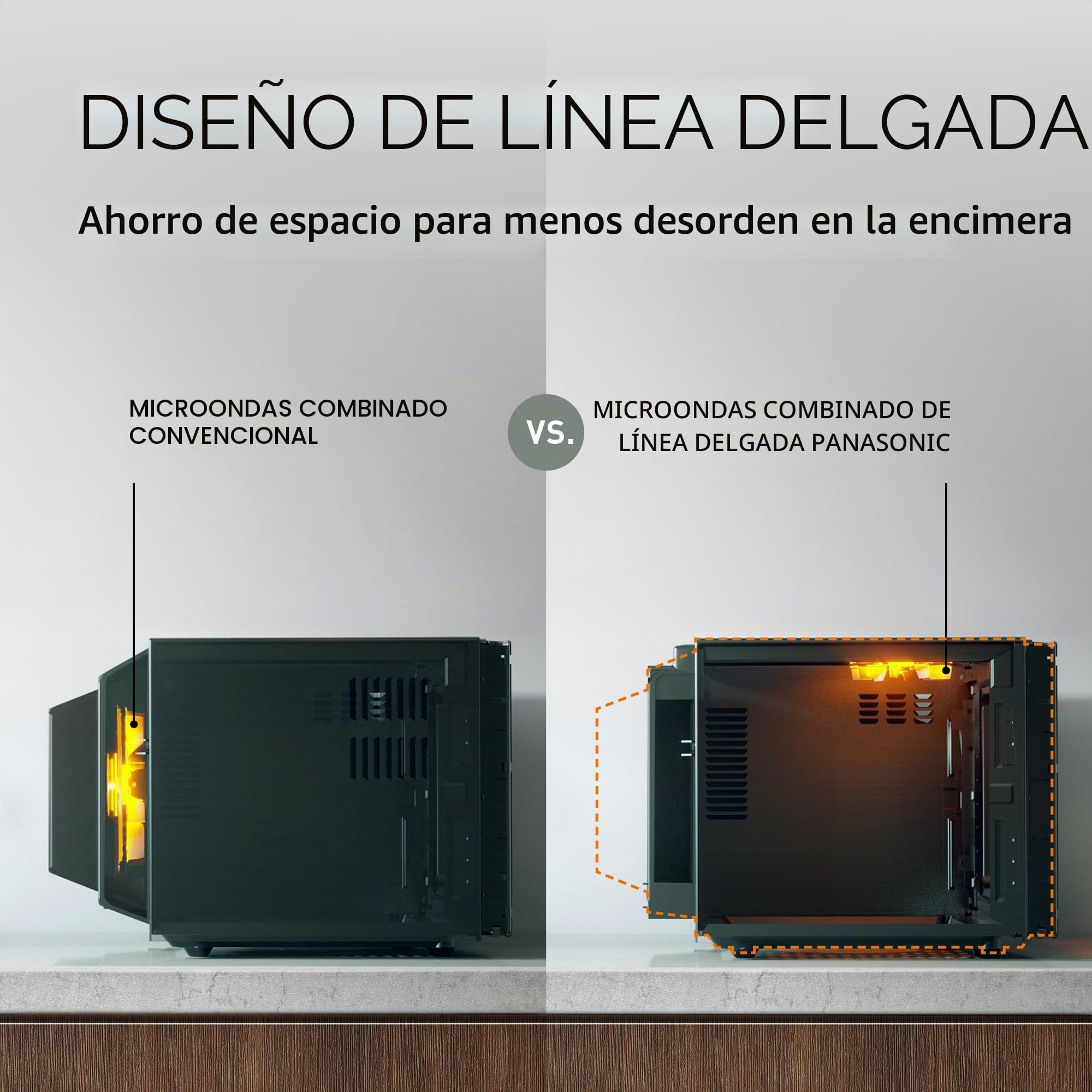 Panasonic NN-CT55RWEPG Horno Microondas Combinado 4 en 1 de 27 L con Freidora De Aire, Inverter de 1000 W, Grill de 1300 W, Convección, 19 Programas Automáticos, Blanco
