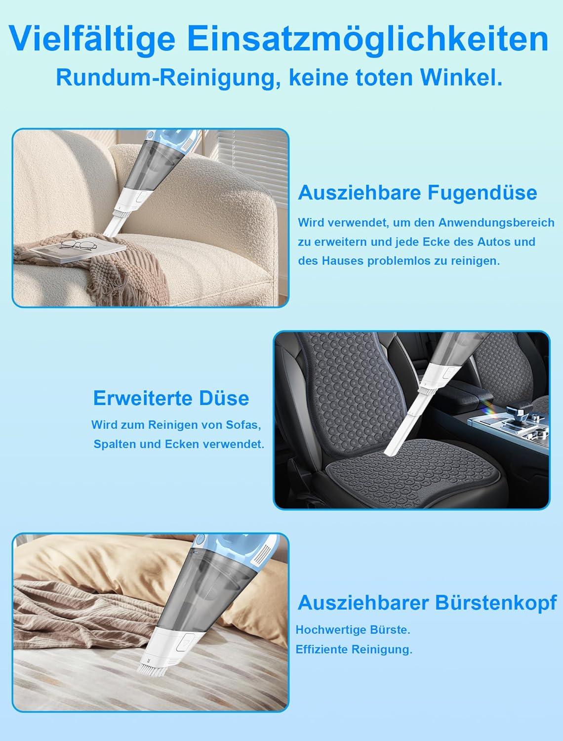 Porszívó részletei és kiegészítői