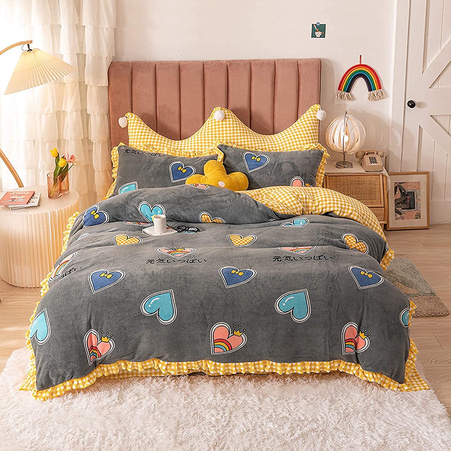 maan寝具セット Amazon｜寝具コンフォーターセット、4ピース寝具セット、羽毛布団