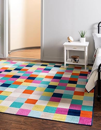 Unique Loom Azalea Collection - Alfombra de área (cuadrado 10' 0" x 10' 0", turquesaverde azulado) disponible en Yaxa Colombia