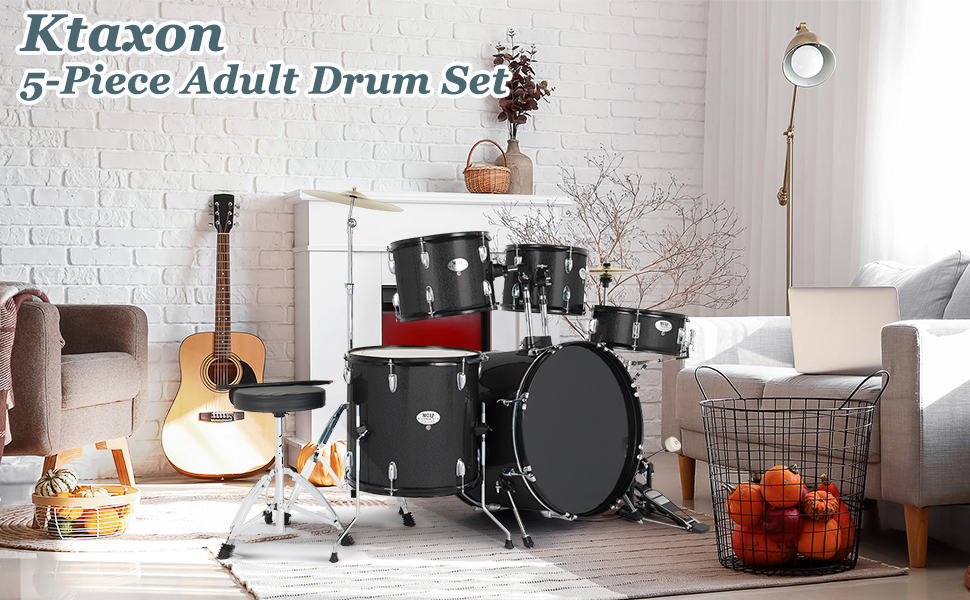 Amazon.com: Ktaxon 22 Inch Adult Drum Set, 5-Piece Full-Size Drums