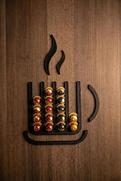 Dekoratif Fincan Tasar ml  Nespresso Uyumlu Kaps l Tutucu, Duvara Monte Kahve Kaps l  Stand  ve Organizer, Kahve K esi Aksesuar