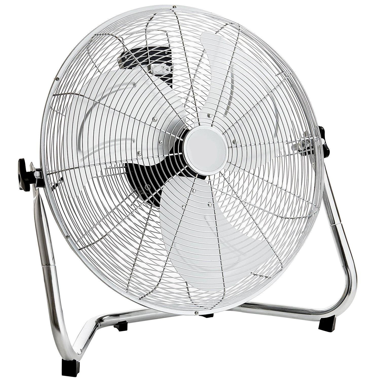 Oypla Ventilador de gimnasio autónomo eléctrico de 46 cm, cromo, 3 velocidades