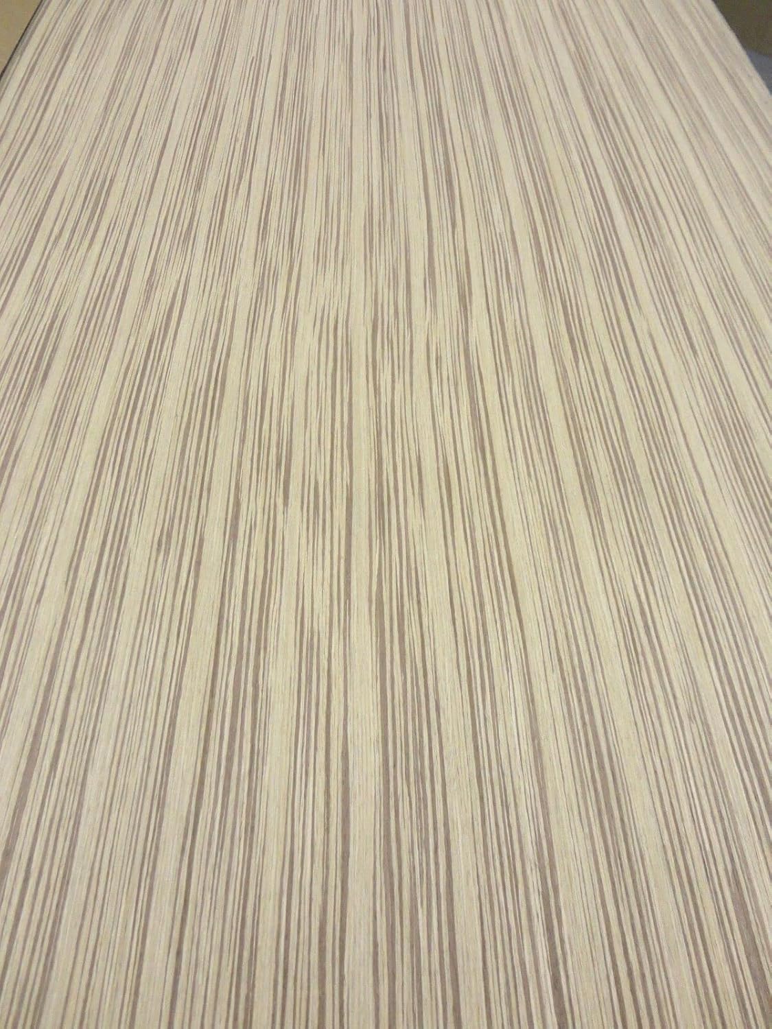 Zebrawood Composite Wood Veneer 24" x 96" with Paper Backing 1/40" Thick # 2903