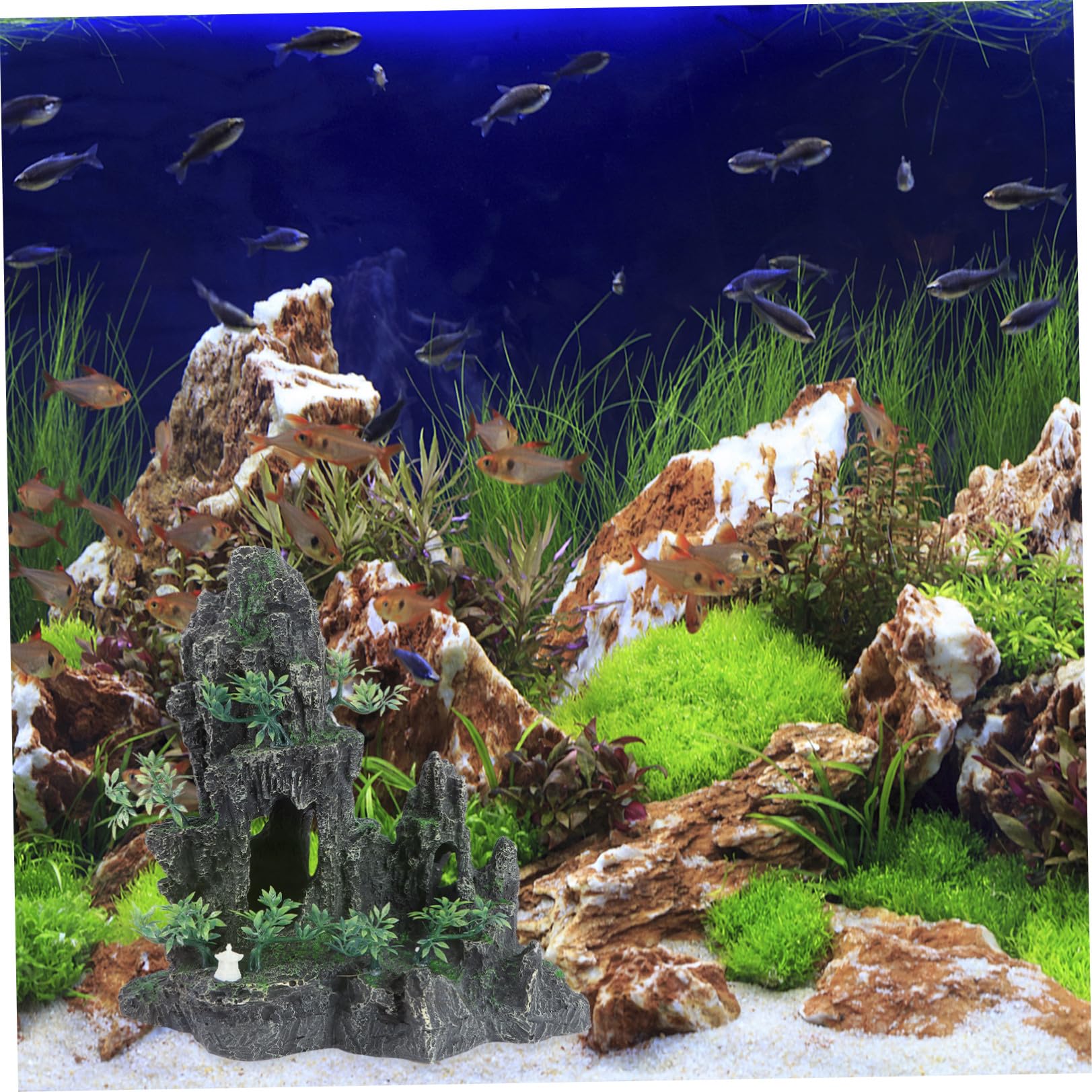 Żywica Peak Craft Akwarium Rockery Ornament Sztuczne Górskie Akcesoria Do Akwarium Dekoracje