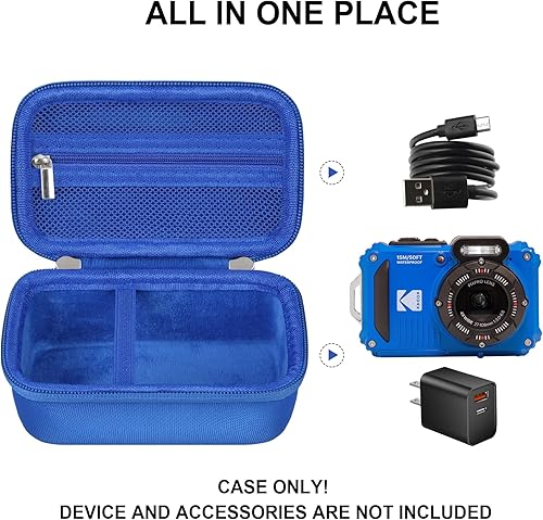 Miniatura 2 de Funda protectora rígida para cámara digital KODAK PIXPRO WPZ2, resistente, impermeable, a prueba de golpes, a prueba de polvo, WiFi, funda de viaje