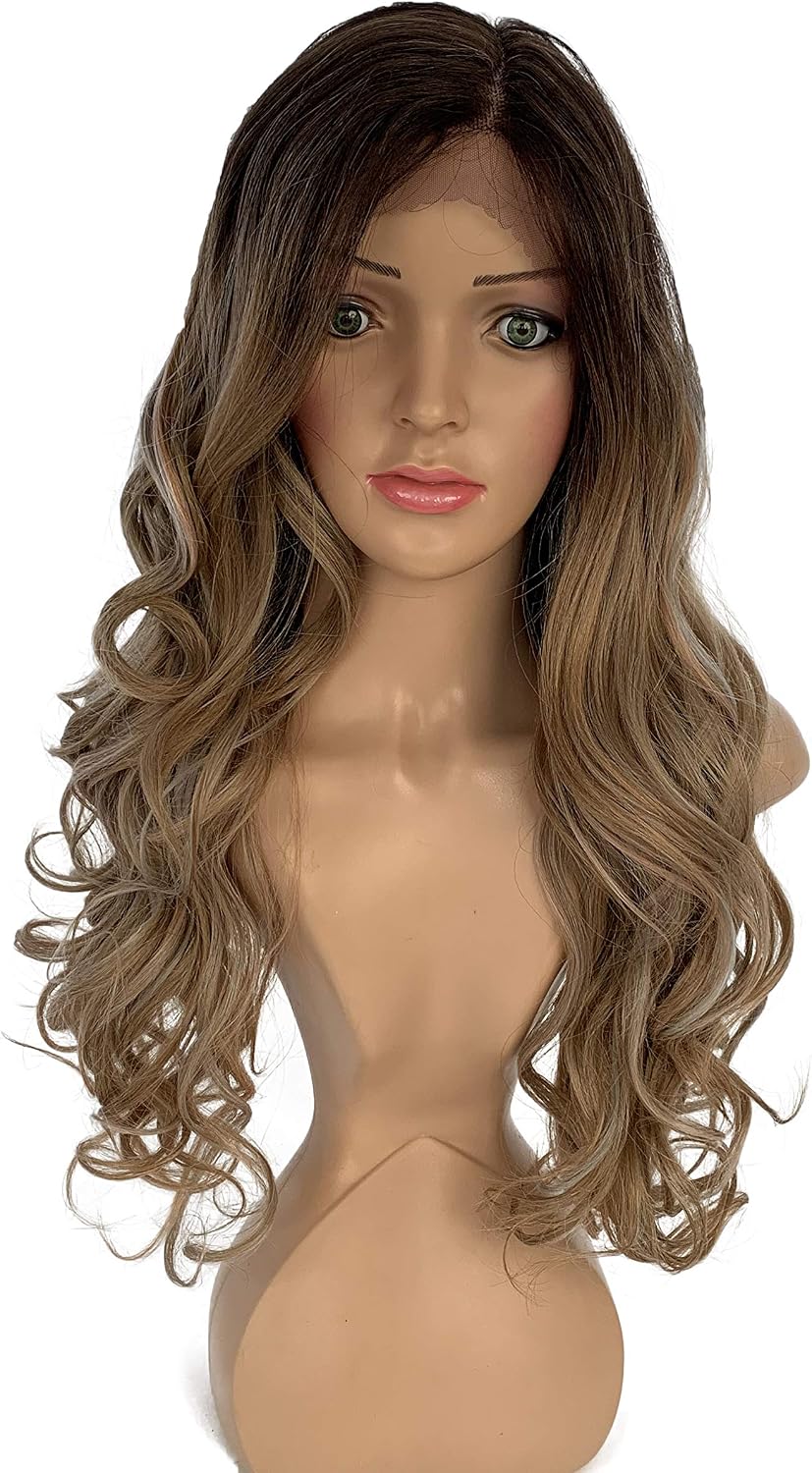 SLEEK Synthetic Lace Front Wig 22’’ Side-Part Curly Wave Synthetic Lace Wig with Baby Hair SPOTLIGHT 101 ADRIANA LACE WIG Brown Wigs for Women Heat Resistant Fiber 245g-TT8/ROSEGOL - Image 4