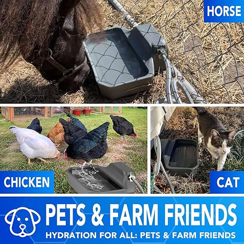 Miniatura 2 de Dispensador automático de agua para perros de 1 galón, dispensador grande de agua para perros para exteriores, comedero de agua para mascotas