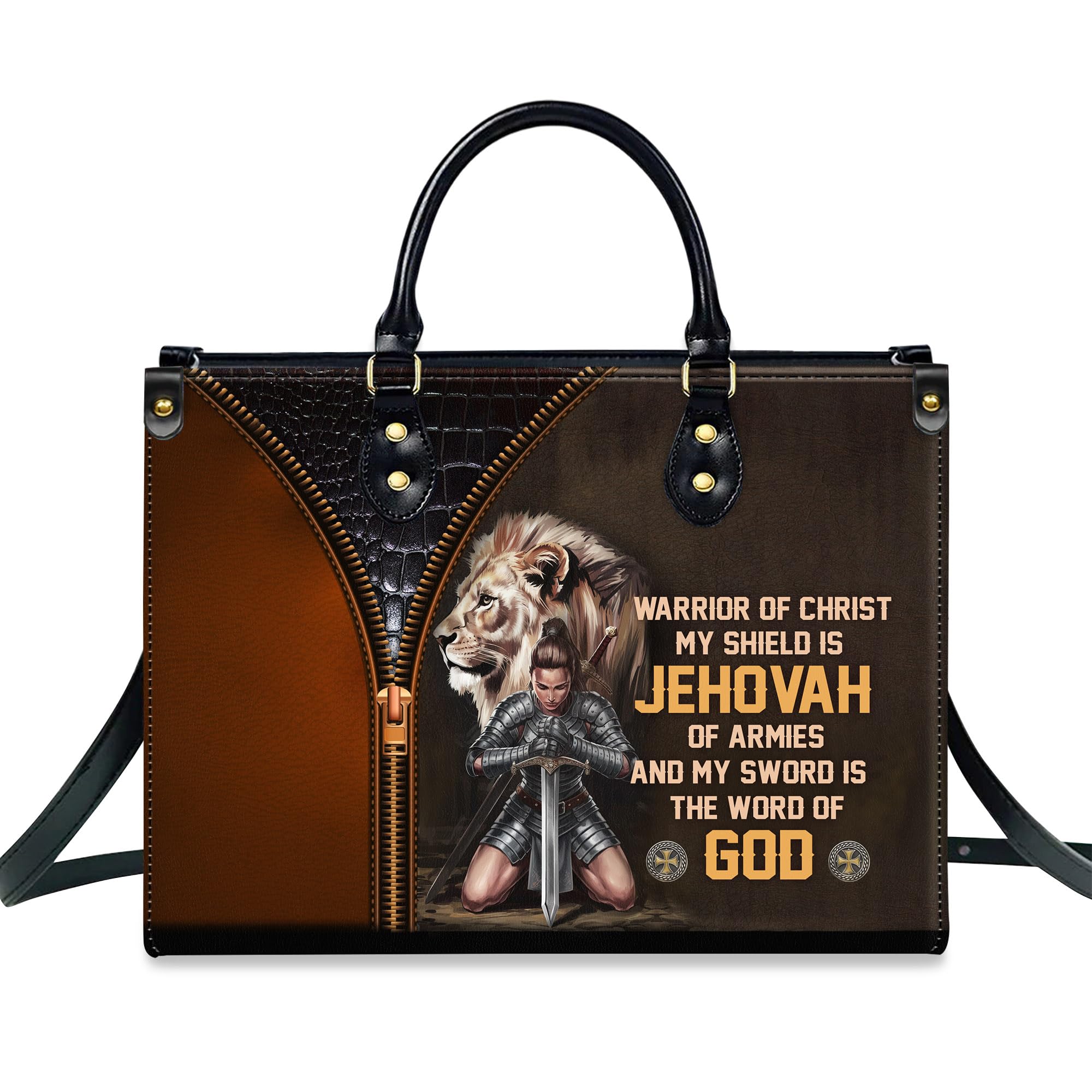 Personalized Leather Handbag for Women, Custom Name Church Bag, Christian Gifts, Christmas Gifts for God Lovers