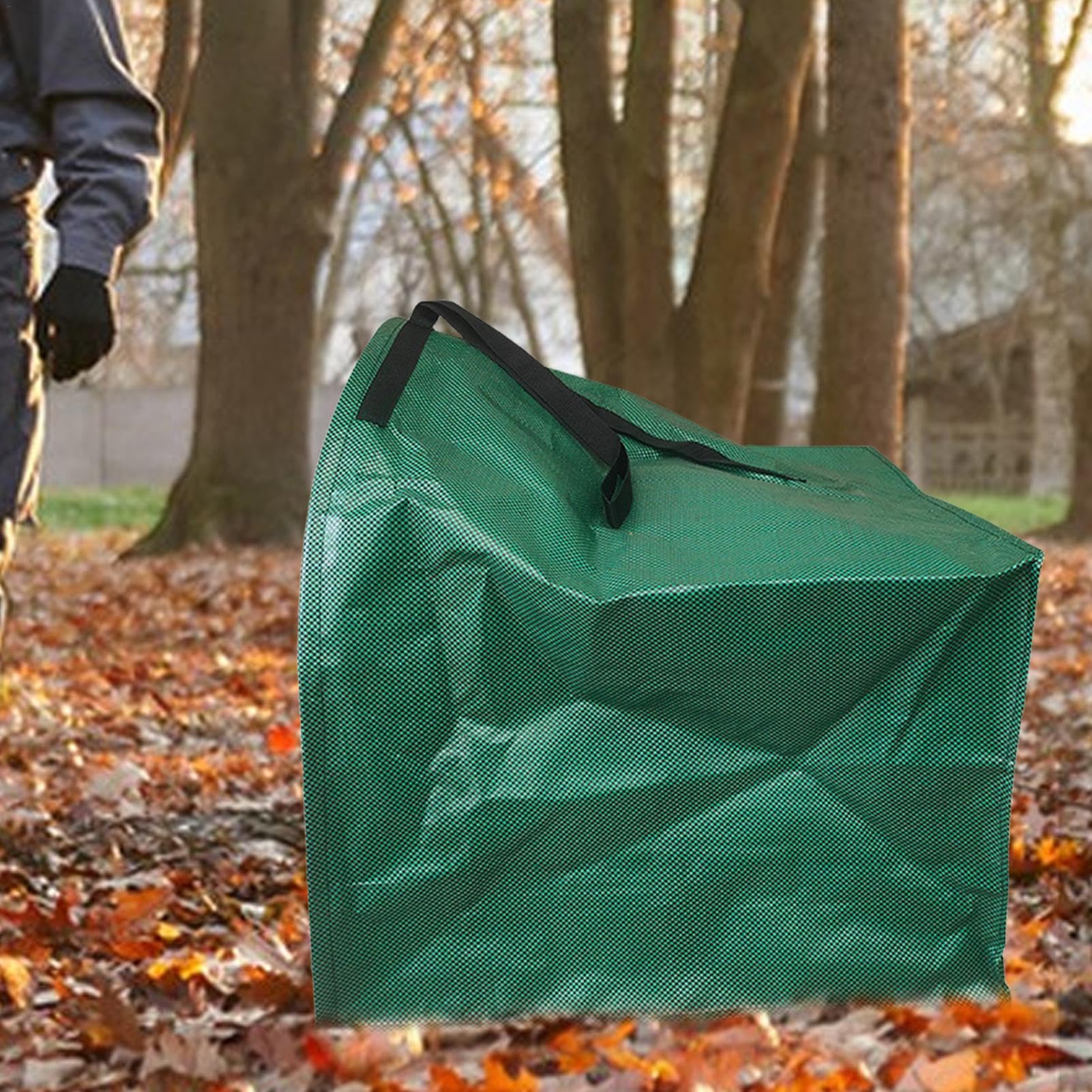 Bolsa de basura semicircular para jardín, herramienta de recogida de residuos de gran capacidad para jardín, patio, patio y césped