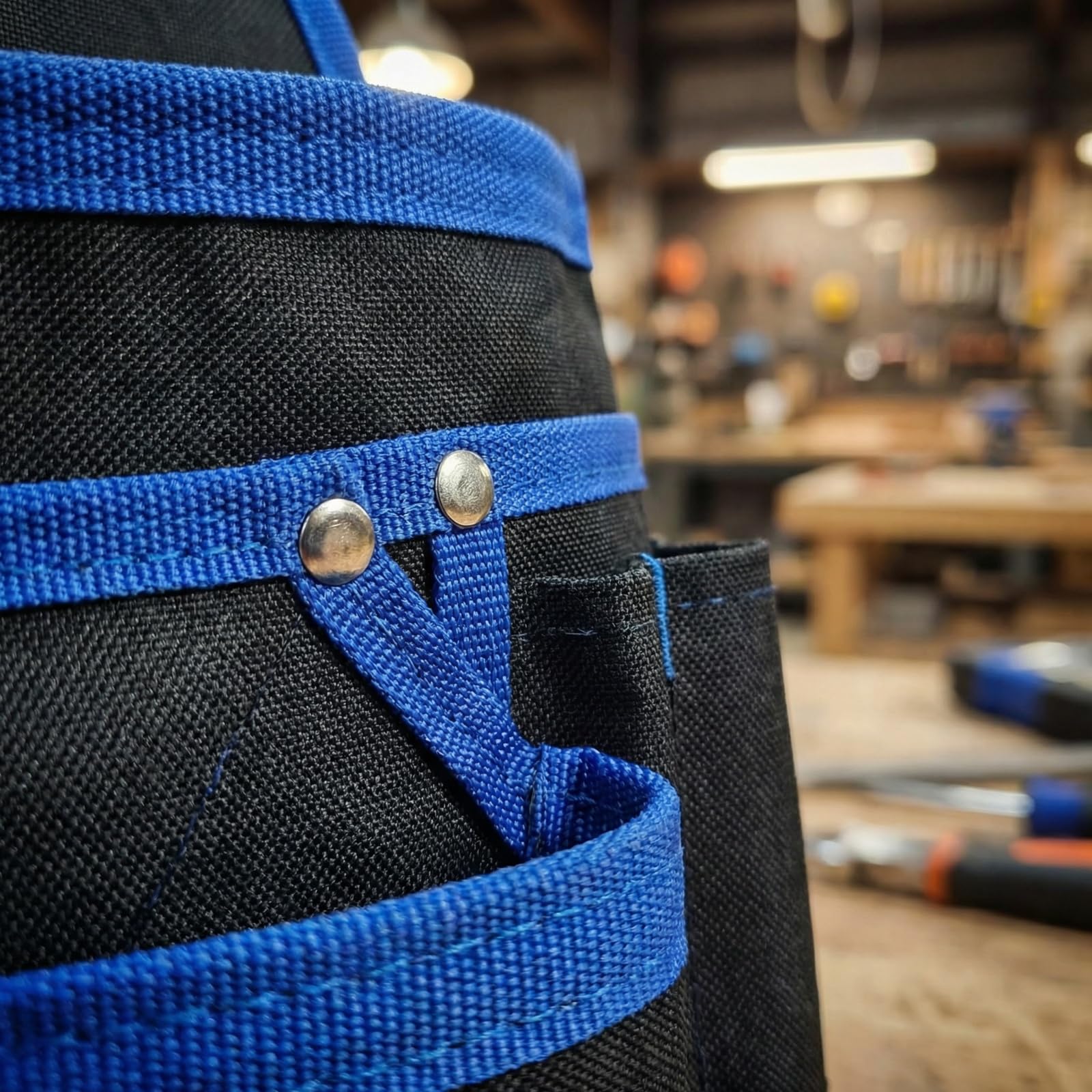 Cintura Porta Attrezzi,Porta Attrezzi da Cintura,Cintura per Attrezzi da Lavoro,Cintura Elettricista con Multiple Tasche,Imbottita per Uomo,Staccabile e Regolabile per Elettricisti (Blu, 1)