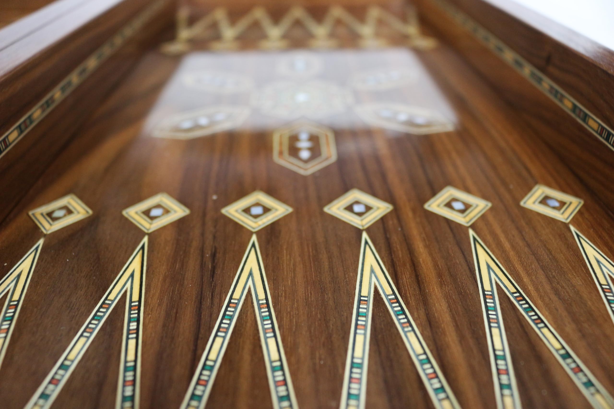 Tavola da backgammon in legno, 50 x 50 cm, gioco di scacchi/DAMA BC 595 con 30 pietre in legno