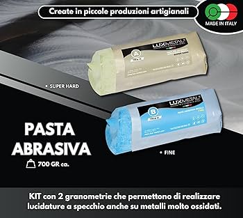 Pasta Abrasiva Lucidante Blu - Medium Fine 700g Per Metalli E Pietre - Foto 8