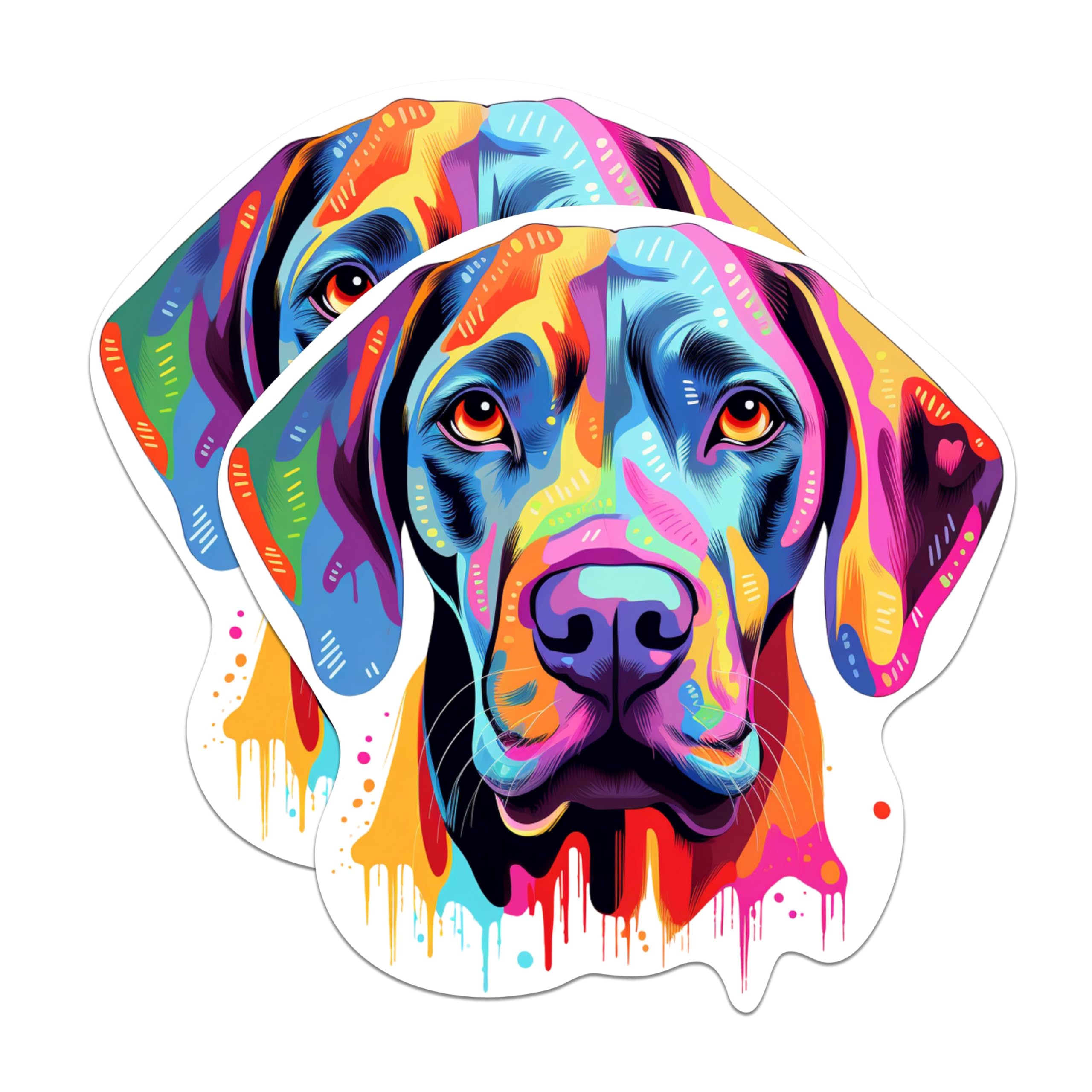 (2 Pack) Great Dane Dog Breed Stickers - 5 Inches On Longest Side - Choose from Over 100 Dog Breeds - for Cars, Trucks, Skateboards, Laptops - Made in USA - BMCS1868