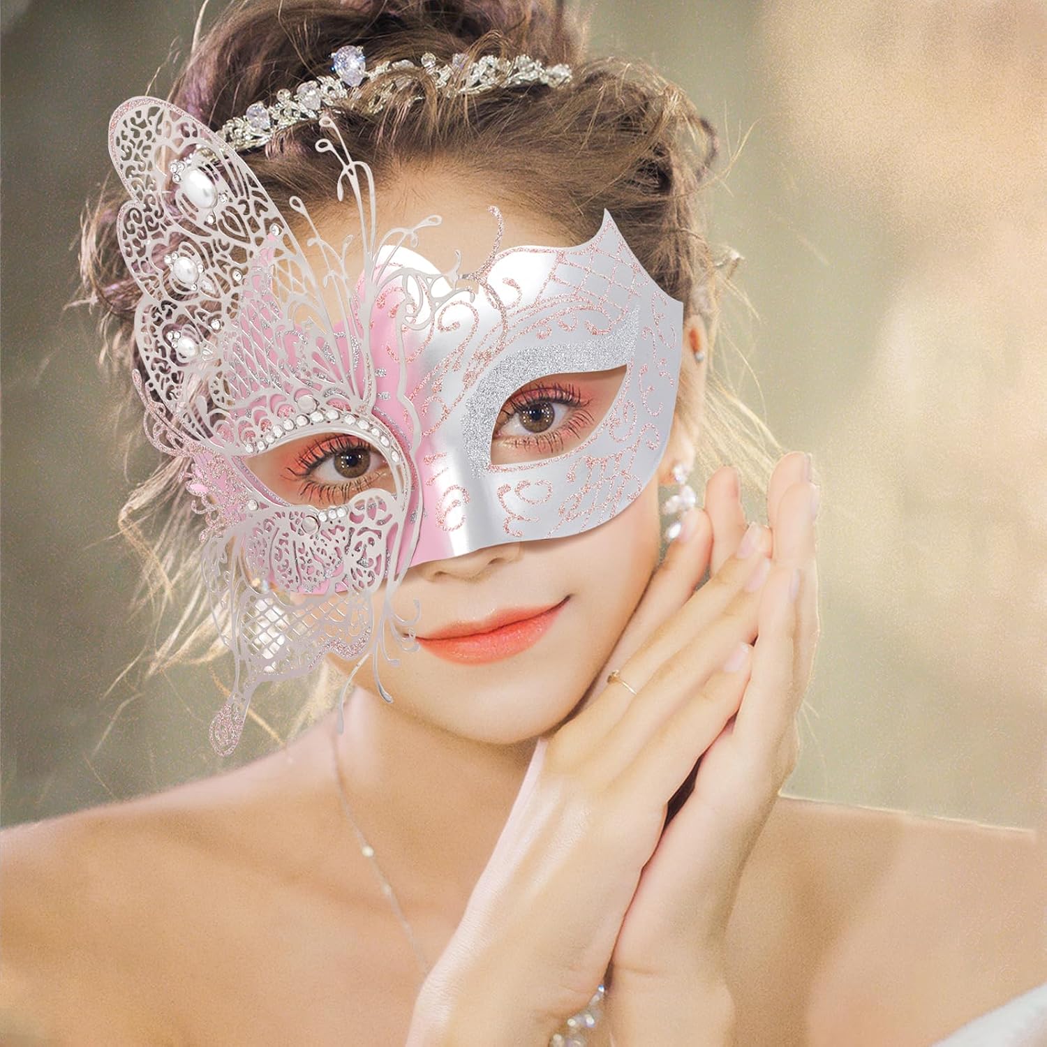 Coddsmz Mysterious Venetian Butterfly Lady Masquerade Halloween Party Mask Evening Prom Ball Mask Bar Costumes Accessory