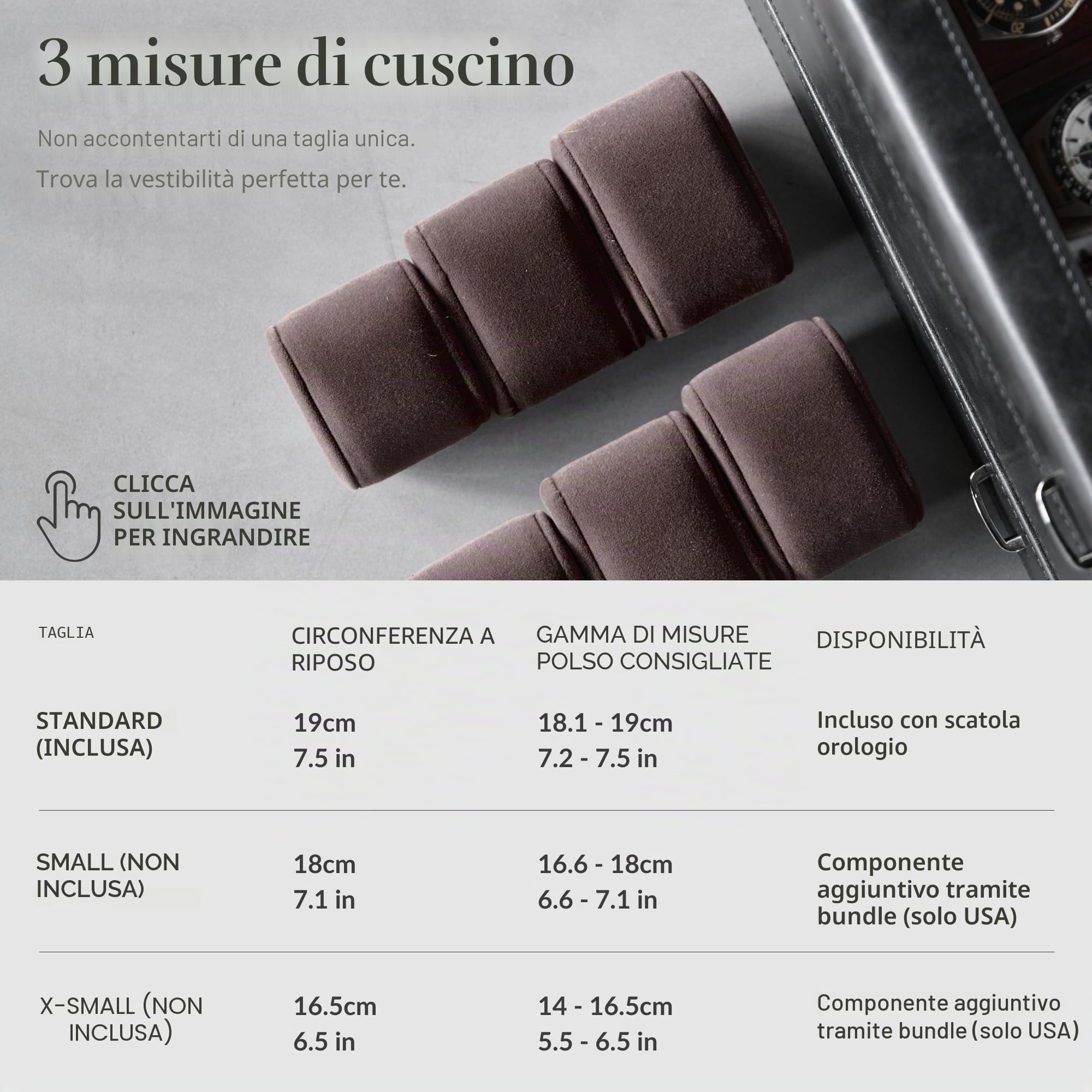 TAWBURY Scatola per orologi da uomo - custodia per orologi con 8 scomparti e cassetto portaoggetti, display in vetro vero e cuscini extra larghi per orologi di grandi dimensioni (nero/antracite)