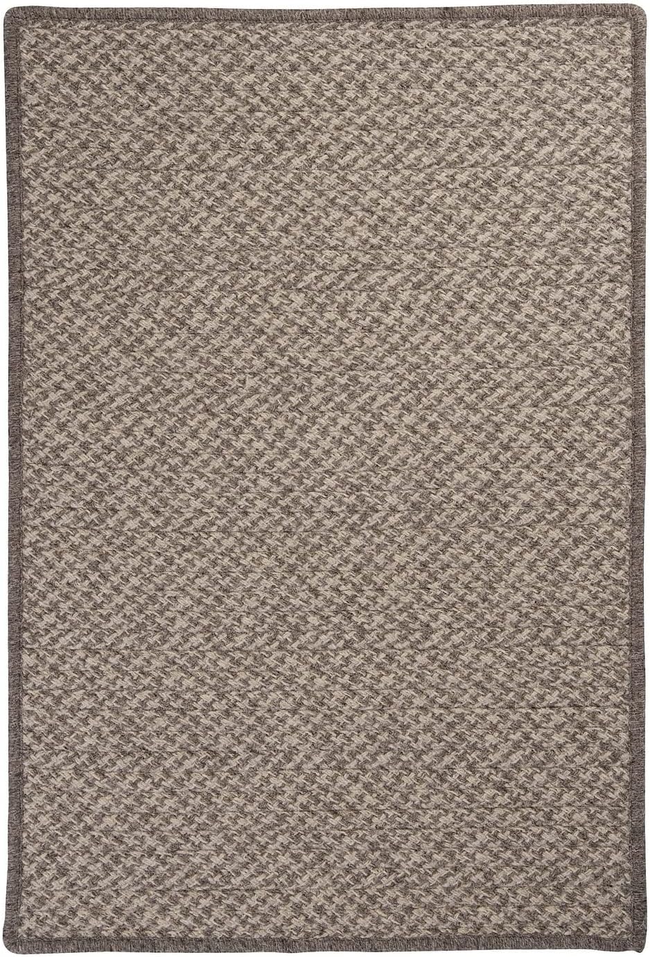 Colonial Mills Natural Wool Houndstooth Rug, 7 by 9-Feet, Cream