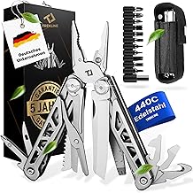 Multitool [440C Edelstahl] Outdoor Camping Survival Multitool Werkzeug Messer, Überlebensmesser, Taschenmesser, Multifunktionswerkzeug, Multi Tool, Multifunktionsmesser (Breath F27)