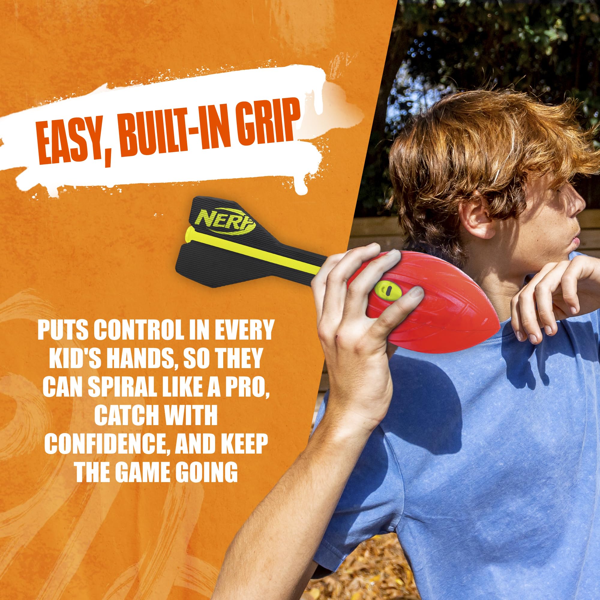Nerf Vortex Aero Howler Foam Ball, Classic Long-Distance Football, Flight-Optimizing Tail, Whistling Sound, Indoor & Outdoor Fun, Christmas Stocking Stuffers for Kids view 4