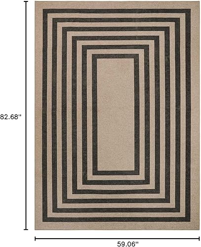 Vista 207 de Lahome Alfombra moderna de yute, de 2 x 8 pies, lavable, para entrada, granja, cocina, antideslizante, para interiores y exteriores, alfombra