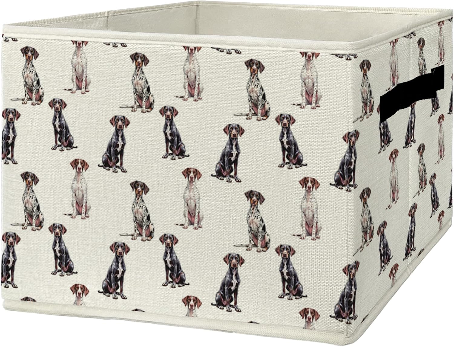 German Shorthaired Pointer Gifts Storage Bins & Boxes with Handles,Dog Foldable Basket for Organizing Dog Lovers Collapsible Storage Laundry Hampers for Bedroom Bathroom Clothes Toys Books