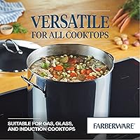 Vista 88 de Farberware Classic Series - Cazo de acero inoxidable, 1 litro, Tapa coladora