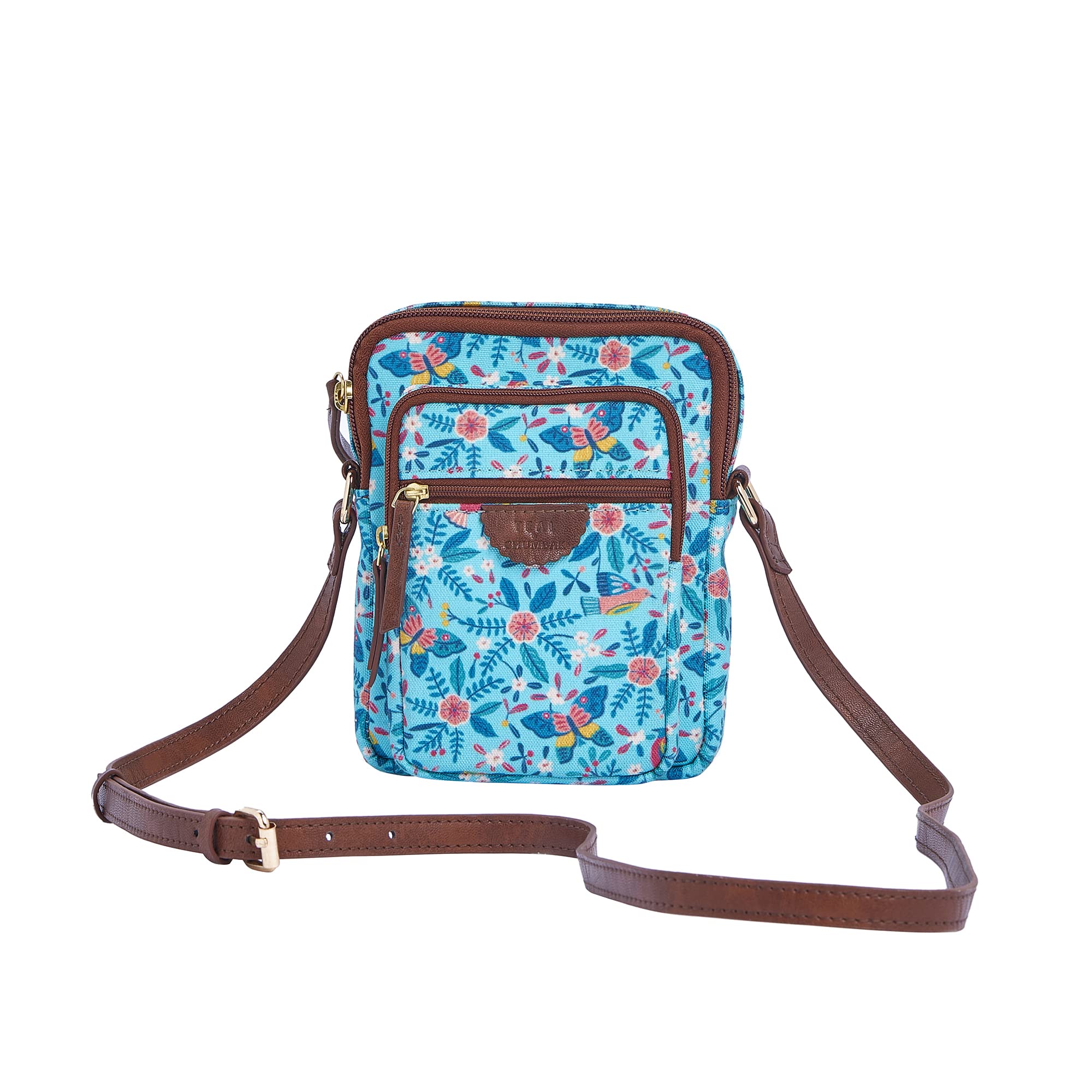 TEAL BY CHUMBAK Crossbody Sling Bag for Women | Stylish Printed Canvas Box Sling bag | Multipurpose Daily use Bag for Office/College/Travel (B0C2YXVHP6) Amazon Price History, Amazon Price Tracker
