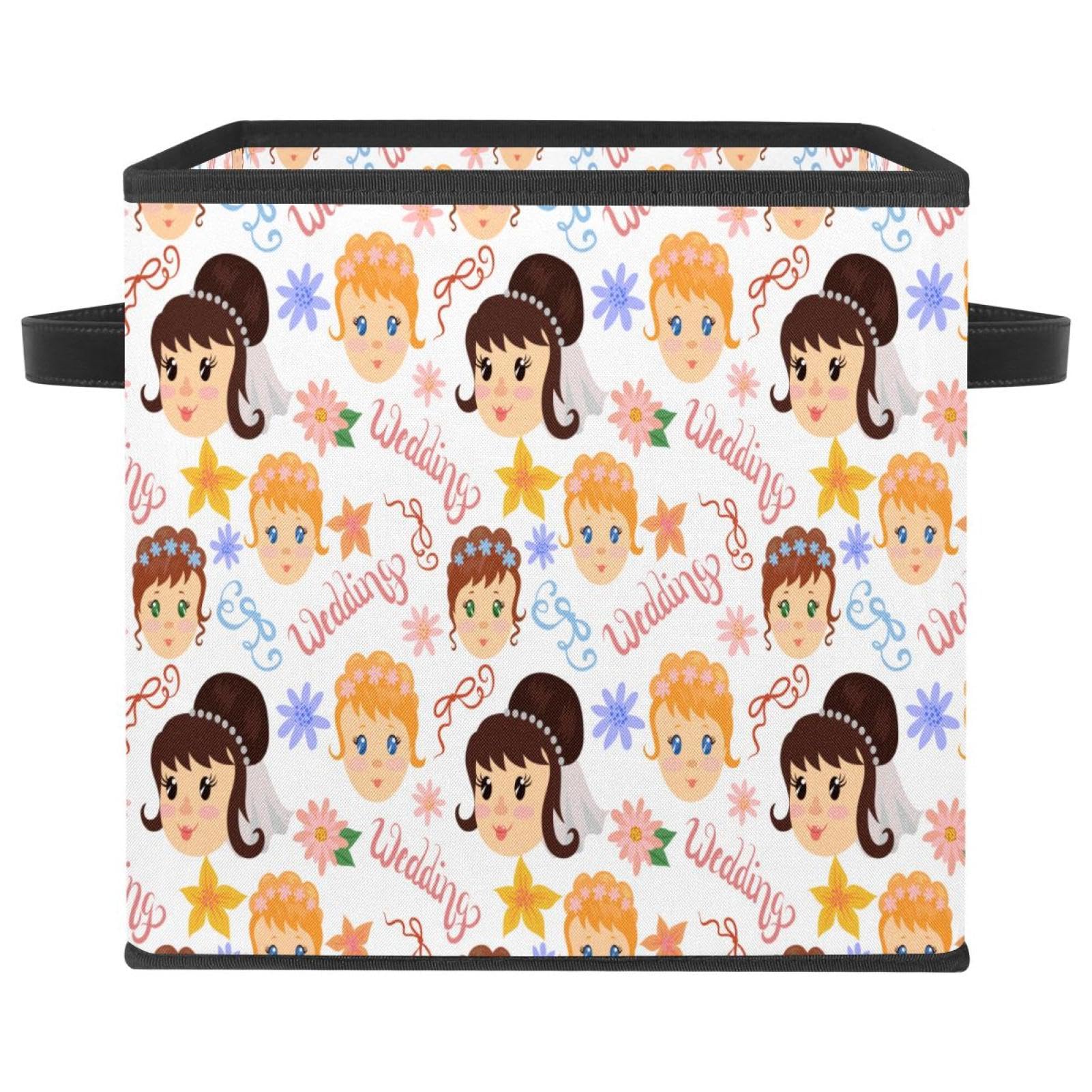 Boîte de rangement jouets et vêtements cube en tissu pliable pour maison et armoire