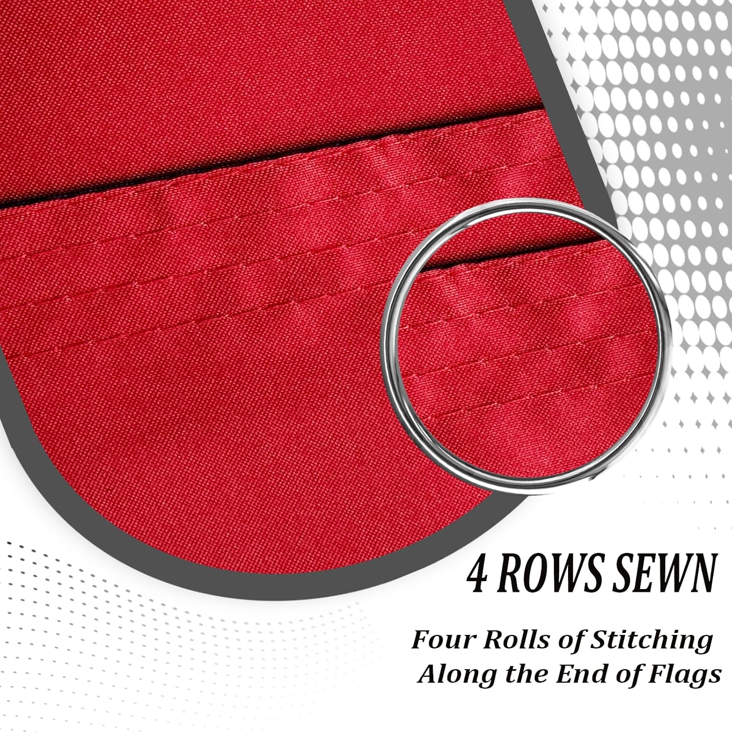 3x5 US Texas State Flag for Outside Double Sided TX Texas Flag Outdoor Heavy Duty 3 Ply Thick Polyester Material with 2 Metal Grommets 4 Rows of Stitching - Image 4