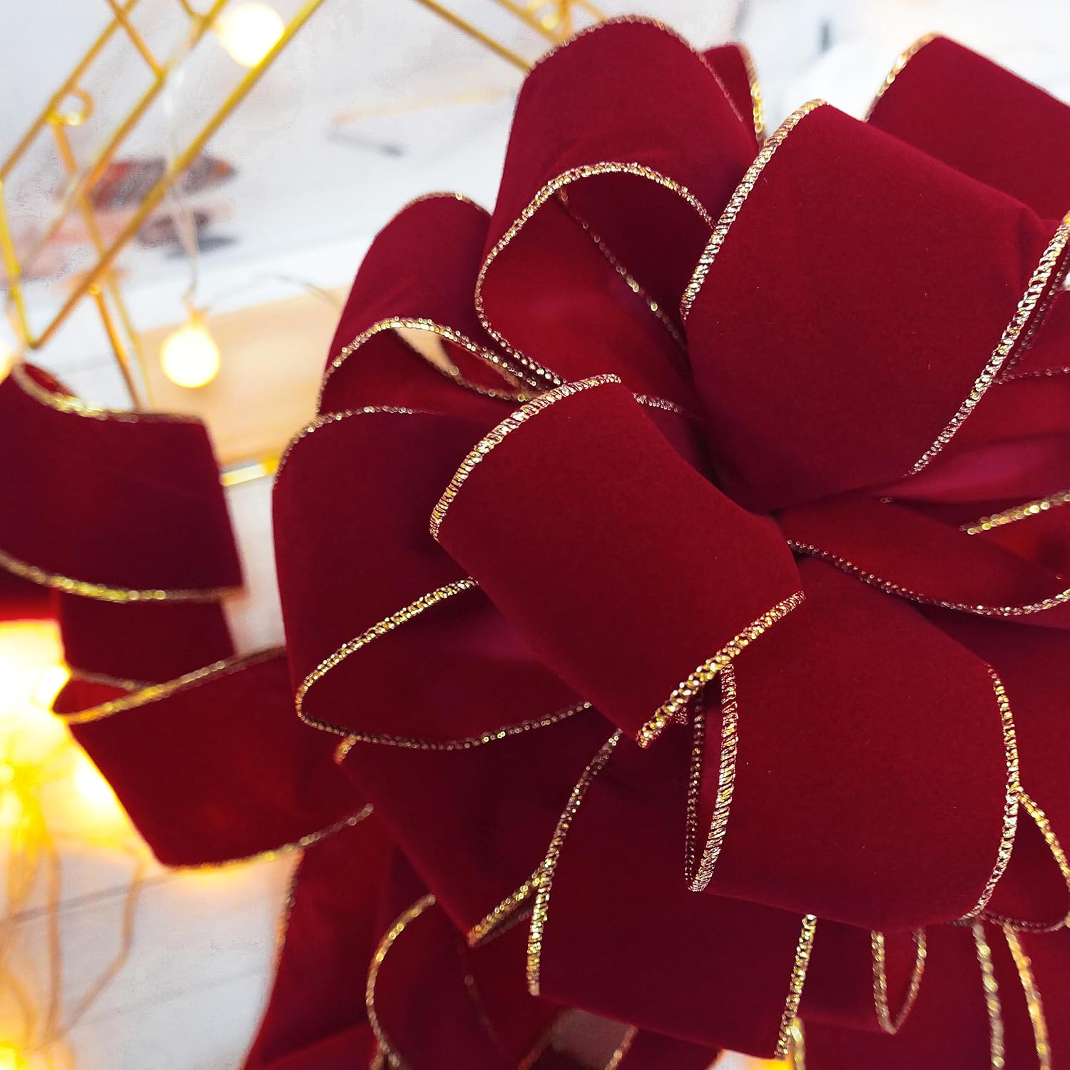CT CRAFT LLC Red Wine Velvet Christmas Tree Topper Bow 11" with 4 Ribbon Streamers x 3 Yards Long Each for Holidy Elegant Fancy Home Décor Indoor - Image 5
